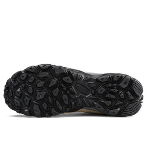 Close-up of a black athletic shoe sole on a white background