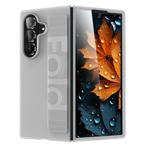 Matte Clear Shockproof Flip Case for Samsung Galaxy Z Fold Series on a white background