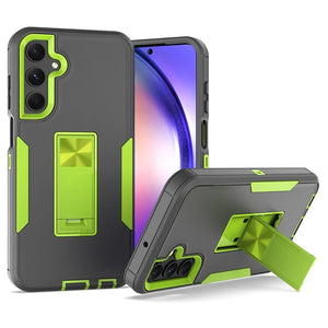 Green accents Heavy Duty Magnetic Kickstand Case for Samsung Galaxy Shockproof Armor Cover