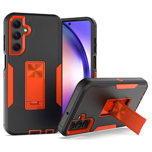 Black and orange Heavy Duty Magnetic Kickstand Case for Samsung Galaxy Shockproof Armor Cover