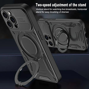 Solid Armor Magnetic Ring iPhone Case Heavy Duty Shockproof Cover