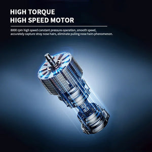 High torque high speed motor with blue glowing effect on a dark background