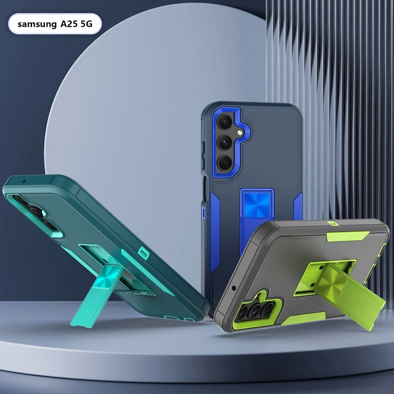 Three Heavy Duty Magnetic Kickstand Case for Samsung Galaxy Shockproof Armor.