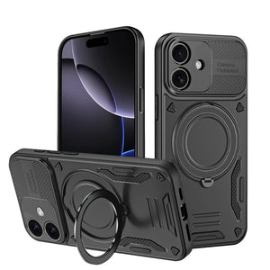 Solid Armor Magnetic Ring iPhone Case Heavy Duty Shockproof Cover