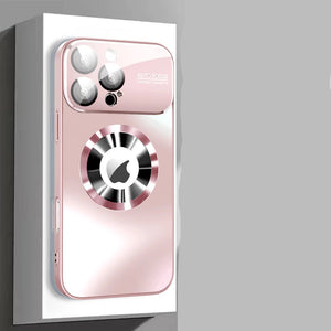 Pink Titanium Metallic Matte MagSafe iPhone Case with Glass Camera Protection