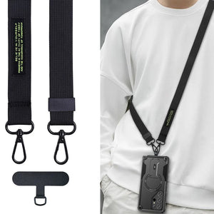 Phone Strap Strong Samsung Galaxy Case with Kickstand – Black