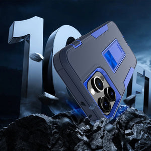 Heavy Duty Shockproof iPhone Case with Kickstand Matte Shield Cover