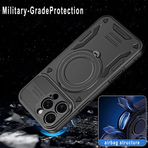Solid Armor Magnetic Ring iPhone Case Heavy Duty Shockproof Cover