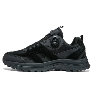 Gray and black hiking shoe with 'baasploa' branding on a white background