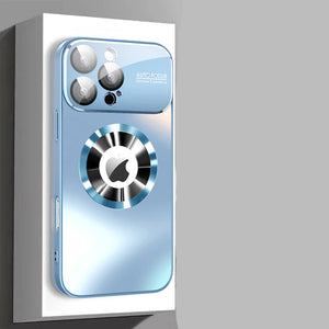 Titanium Metallic Matte MagSafe iPhone Case with Glass Camera Protection