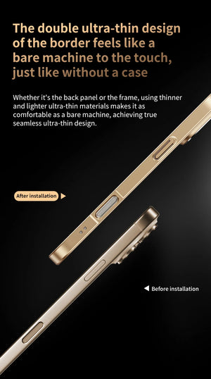 Phone case with ultra-thin design on a black background