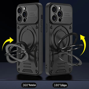 Solid Armor Magnetic Ring iPhone Case Heavy Duty Shockproof Cover