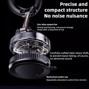 Mechanical component with text highlighting features on a black background