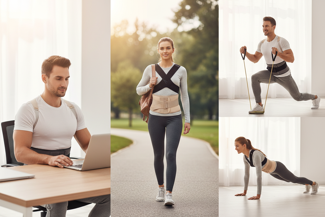 Posture and back support braces for daily comfort and active lifestyle