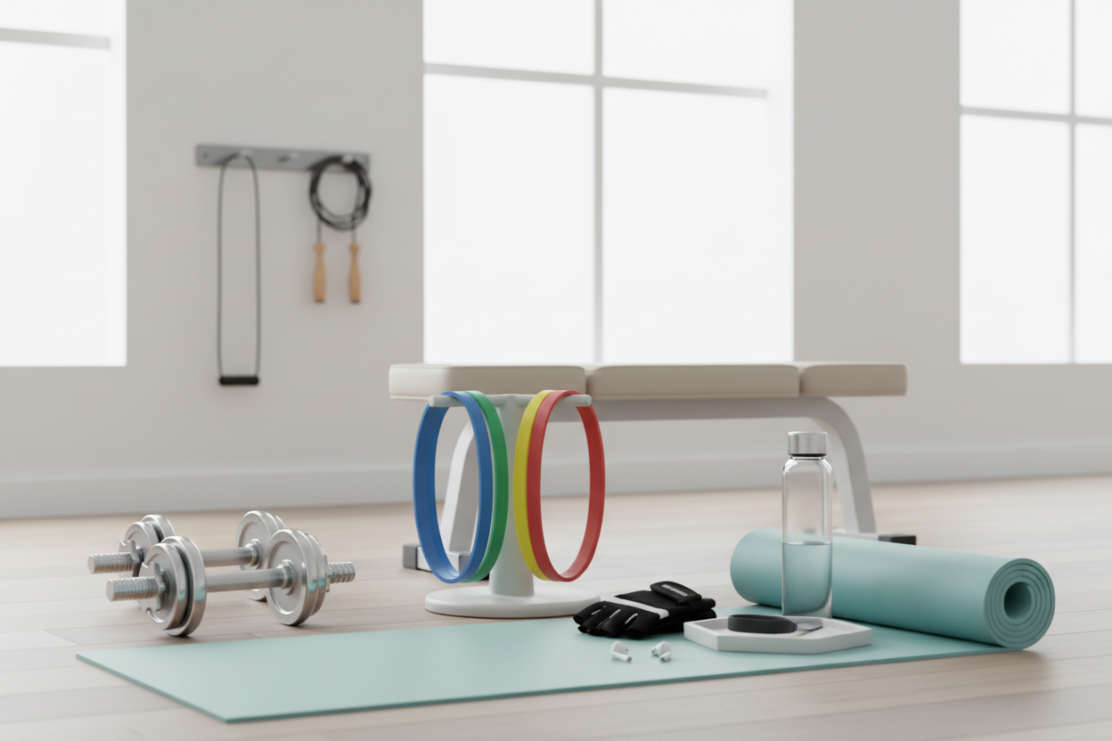 Fitness and training gear for home workouts and gym use