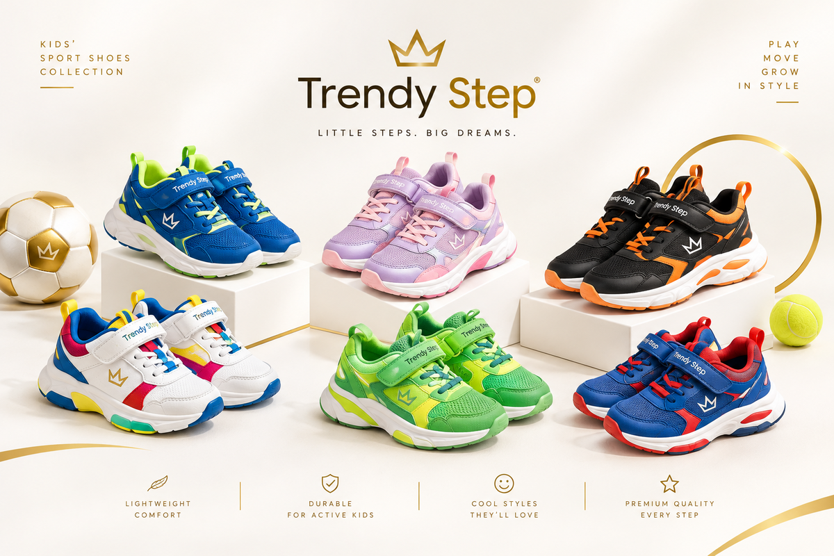 Kids' sport shoes featuring children's athletic trainers and active footwear | Trendy Step