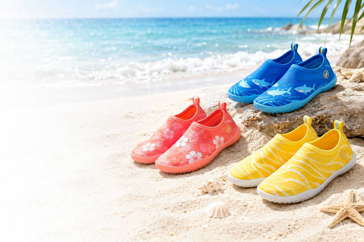 Kids' water shoes featuring lightweight children's aqua footwear for beach activities | Trendy Step