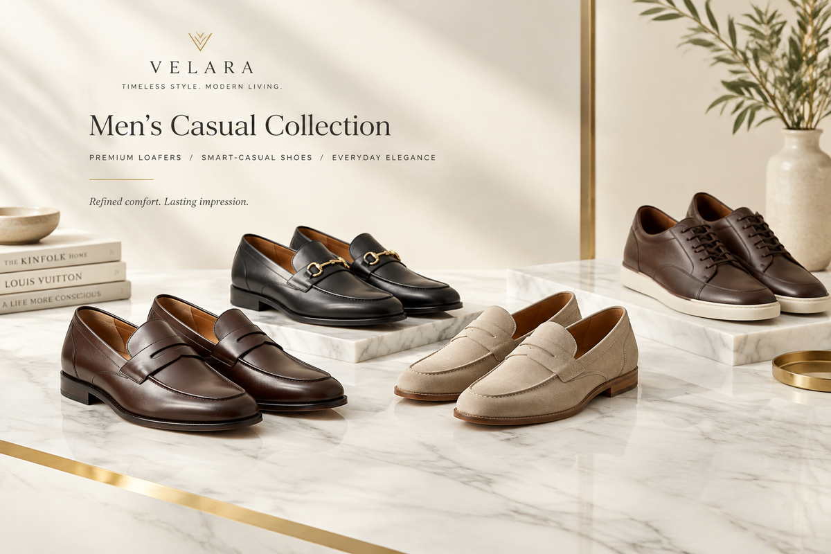Men's casual shoes featuring loafers and versatile smart-casual footwear | Trendy Step