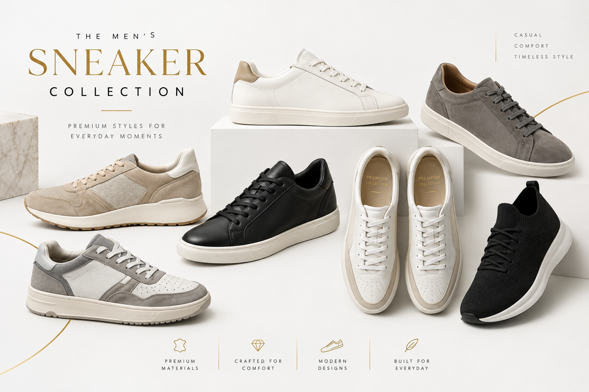 Men's sneakers featuring casual trainers and modern everyday footwear | Trendy Step
