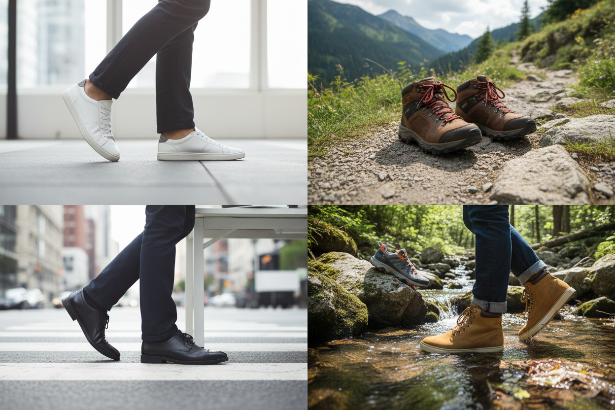 Shop shoes for men — sneakers, dress shoes, boots, loafers, casual & outdoor styles. Trendy, durable, comfortable shoes with worldwide shipping.