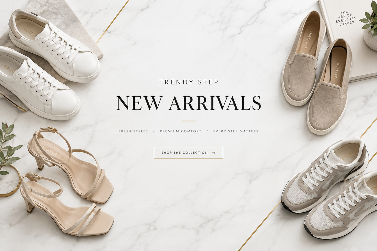Trendy Step new arrivals featuring newly added sneakers, sandals and casual footwear