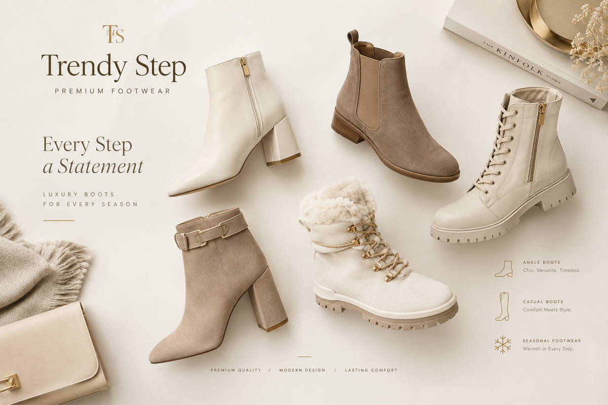 Women's boots collection featuring ankle boots, casual boots and seasonal footwear | Trendy Step