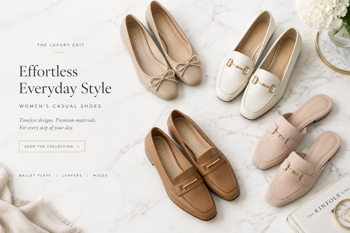 Women's casual shoes featuring everyday flats and versatile casual footwear | Trendy Step