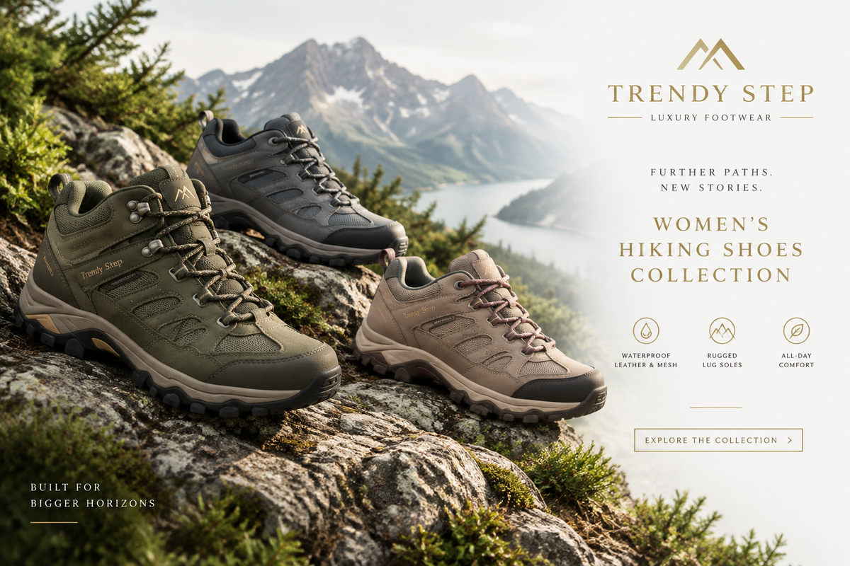Women's hiking shoes featuring outdoor trail footwear and rugged hiking soles | Trendy Step