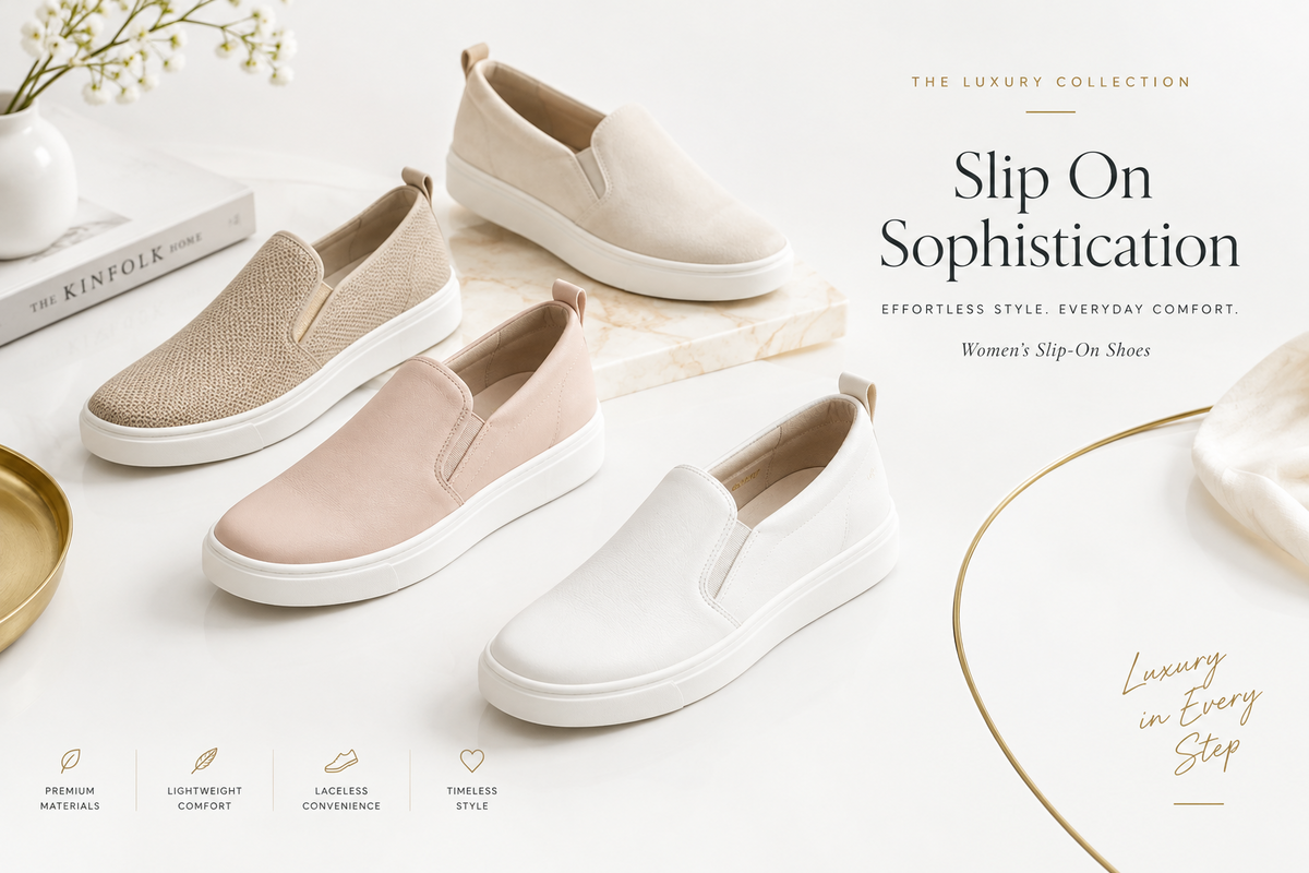 Women's slip-on shoes featuring laceless sneakers and easy-wear casual footwear | Trendy Step