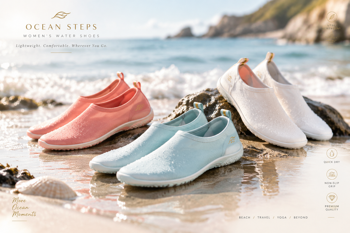Women's water shoes featuring lightweight aqua footwear for beach and water activities | Trendy Step