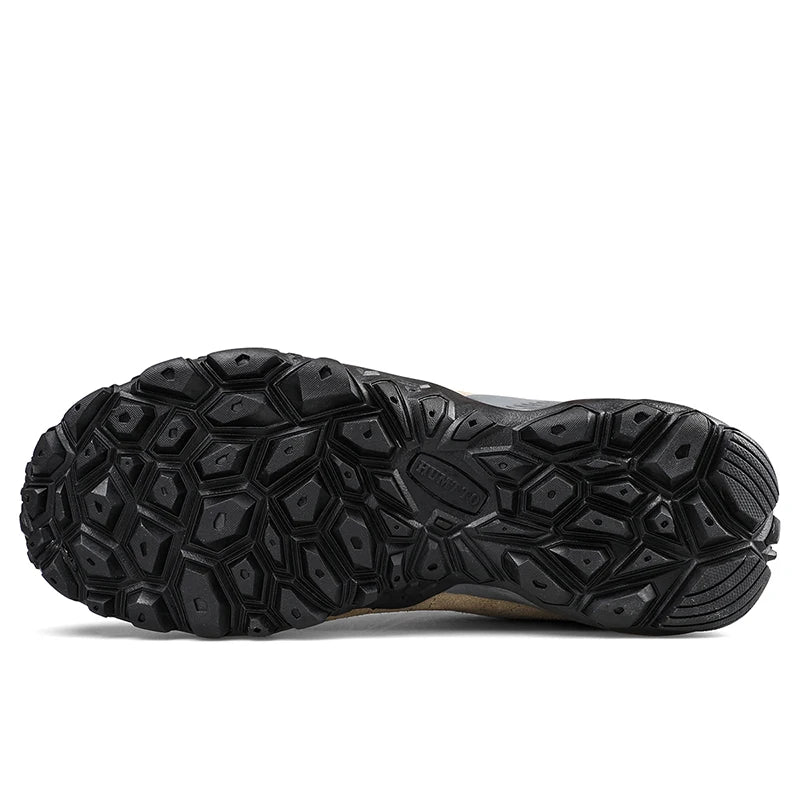 Close-up of a black athletic shoe sole on a white background