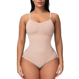 Beige seamless shaping bodysuit tummy control butt lifting women shapewear