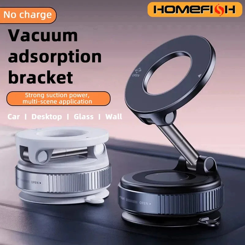 Vacuum adsorption bracket with 'Homefish' branding on a gradient background