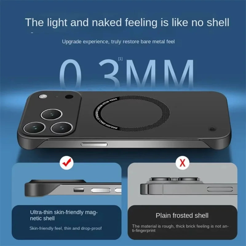 iPhone case with ultra-thin design on a blue background