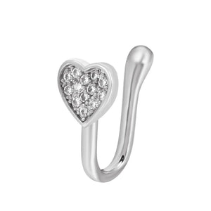 Vintage Gold Dragon & Butterfly Fake Nose Ring U-Shaped Copper Helix Jewelry