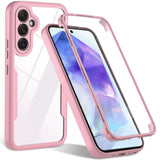 Pink 360 Full Cover Shockproof Samsung Galaxy Case Clear TPU PC Protective Cover A55 A35 A54 A53