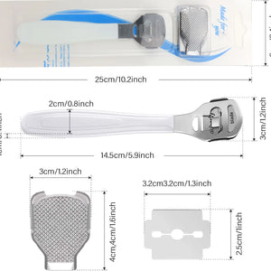 Measurement chart of a fly swatter with dimensions labeled