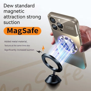 Phone case with MagSafe feature held by a hand, showing strong suction.
