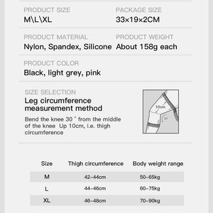 Product specifications sheet with size chart and measurement details.
