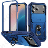Military Armor Case with 360° Rotate Kickstand for iPhone 17 16 15 14 13 Pro Max