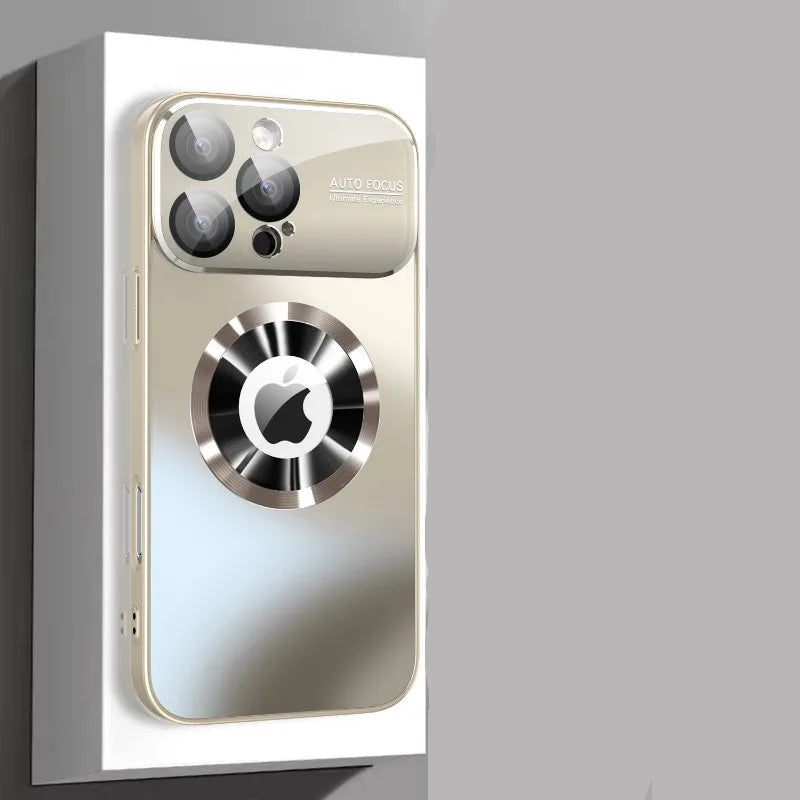 Gold Titanium Metallic Matte MagSafe iPhone Case with Glass Camera Protection