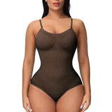 Brown seamless shaping bodysuit tummy control butt lifting women shapewear