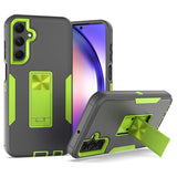 Green accents Heavy Duty Magnetic Kickstand Case for Samsung Galaxy Shockproof Armor Cover