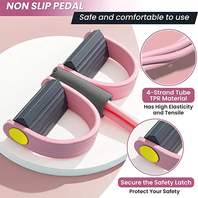 Pink and gray non-slip pedal with safety latch on a white background