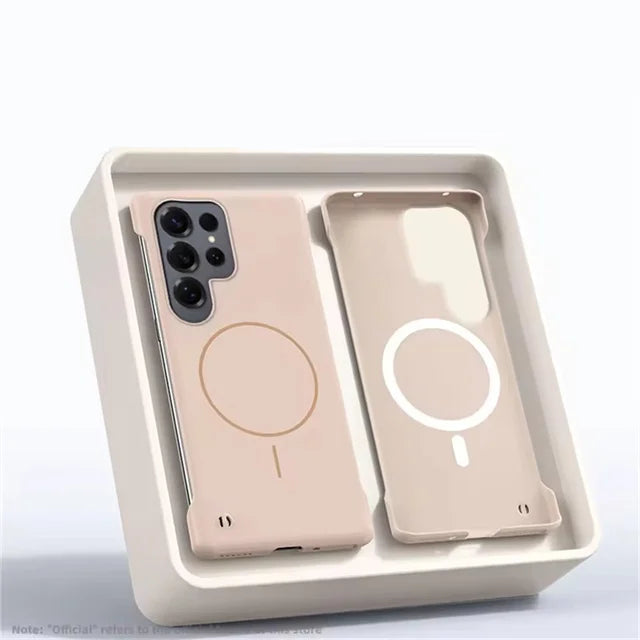 ultra slim magnetic skin feel case for Samsung S22–S26 Ultra. Lightweight, matte grip, MagSafe compatible