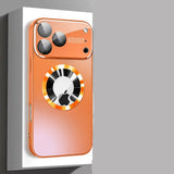 Orange Titanium Metallic Matte MagSafe iPhone Case with Glass Camera Protection