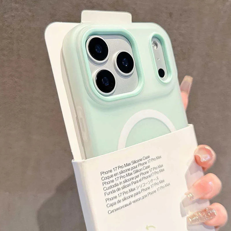 Mint green Candy color matte magnetic MagSafe iPhone case with shockproof protection for iPhone 11–17 series