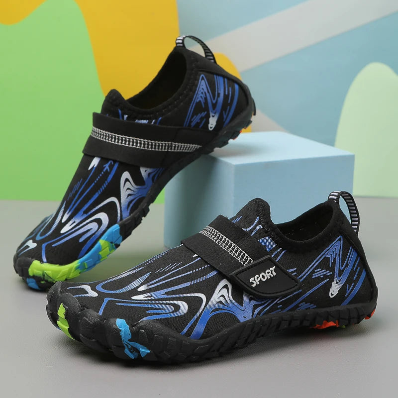 KID's Summer Wading Shoes Parent-Child Vacation Beach Swimming Shoes Student Quick Drying Beach Game Shoes Aqua Shoes 29-38#