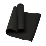yoga mat Rolled-up black mat on a white background