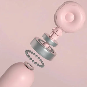 Pink and gray Smart jump rope with chain on a pink background